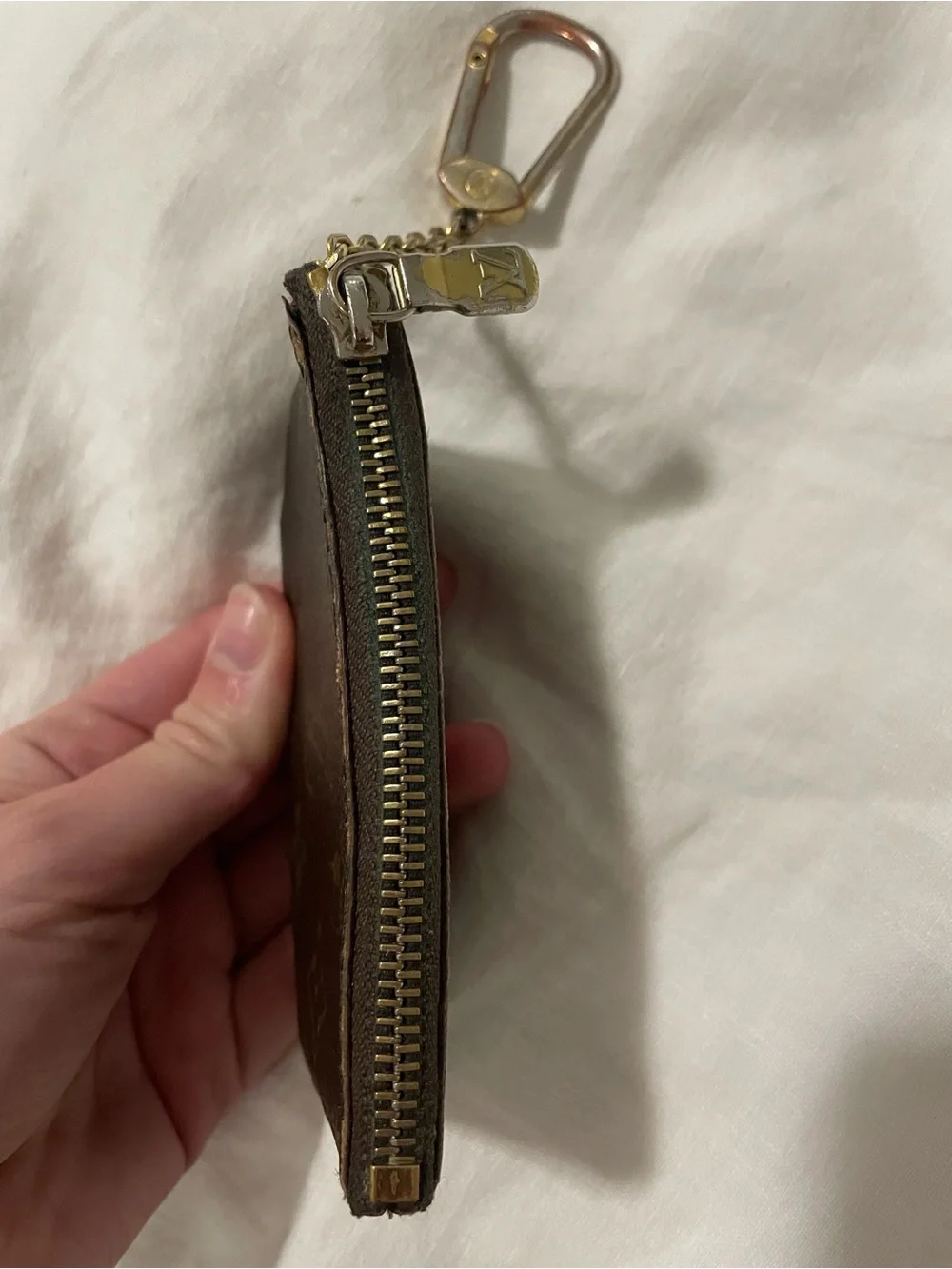 Louis Vuitton Brown Monogram Key & Card Holder with Gold Hardware